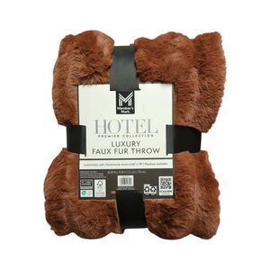 Cinnamon Spice - Member's Mark Hotel Premier Collection Luxury Faux Fur Throw, 6